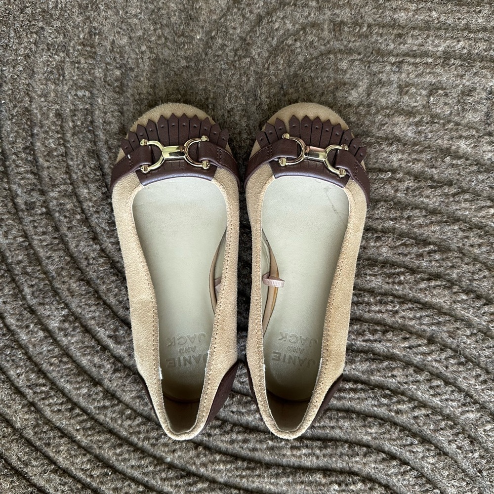 Janie and Jack Suede Bridle Bit Brown and Tan Loafers/Flats Quiet Lux Equestrian